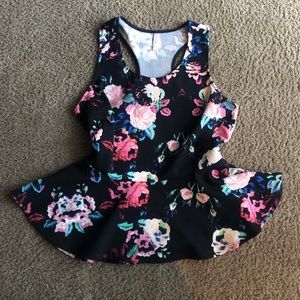 Floral Peplum Top